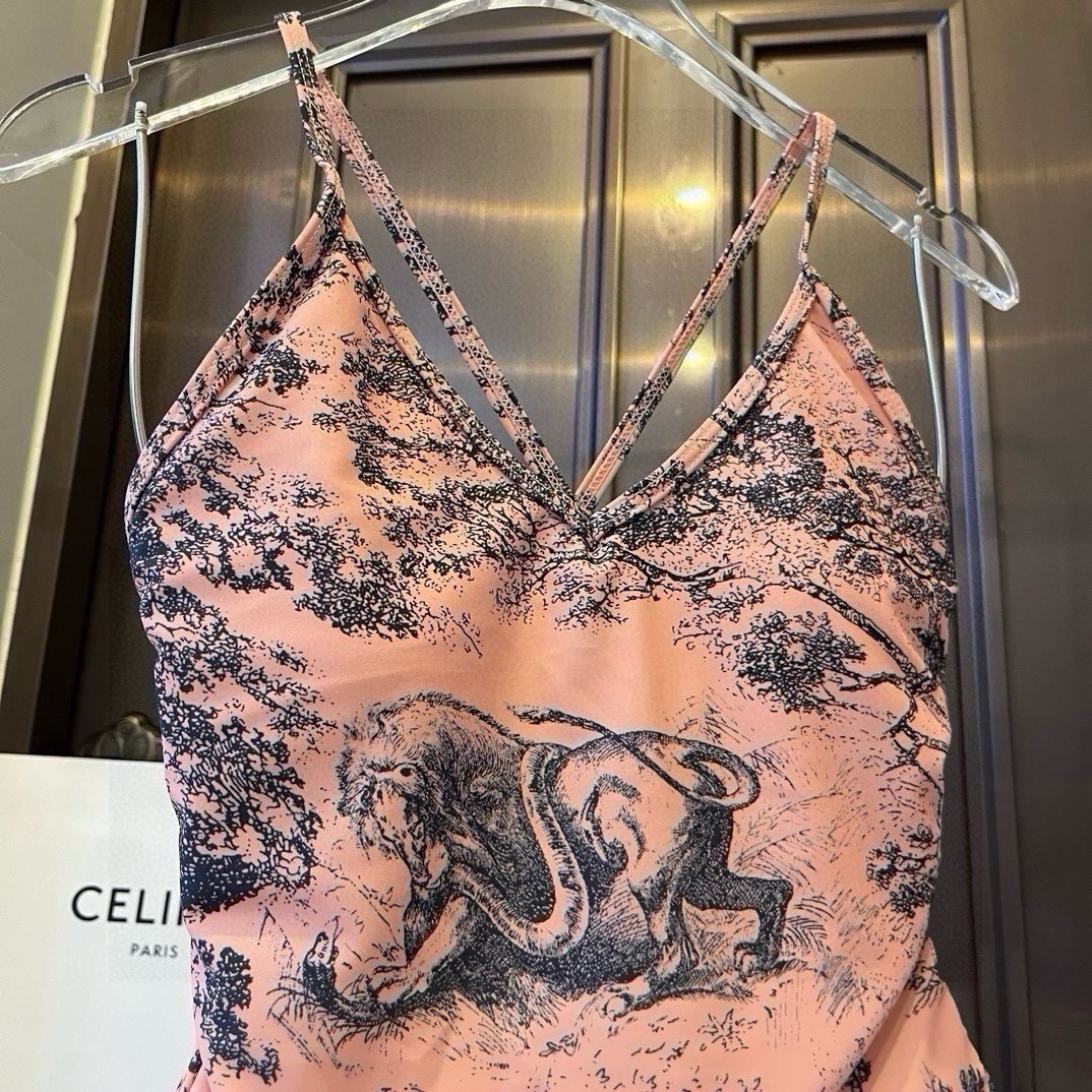 。

Dior迪奥2024官方新款连体泳衣比基尼，S M L XL