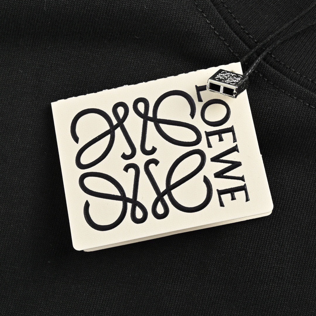 罗意威/Loewe 夏季新款 错位logo拼色刺绣刺绣圆领短袖T恤