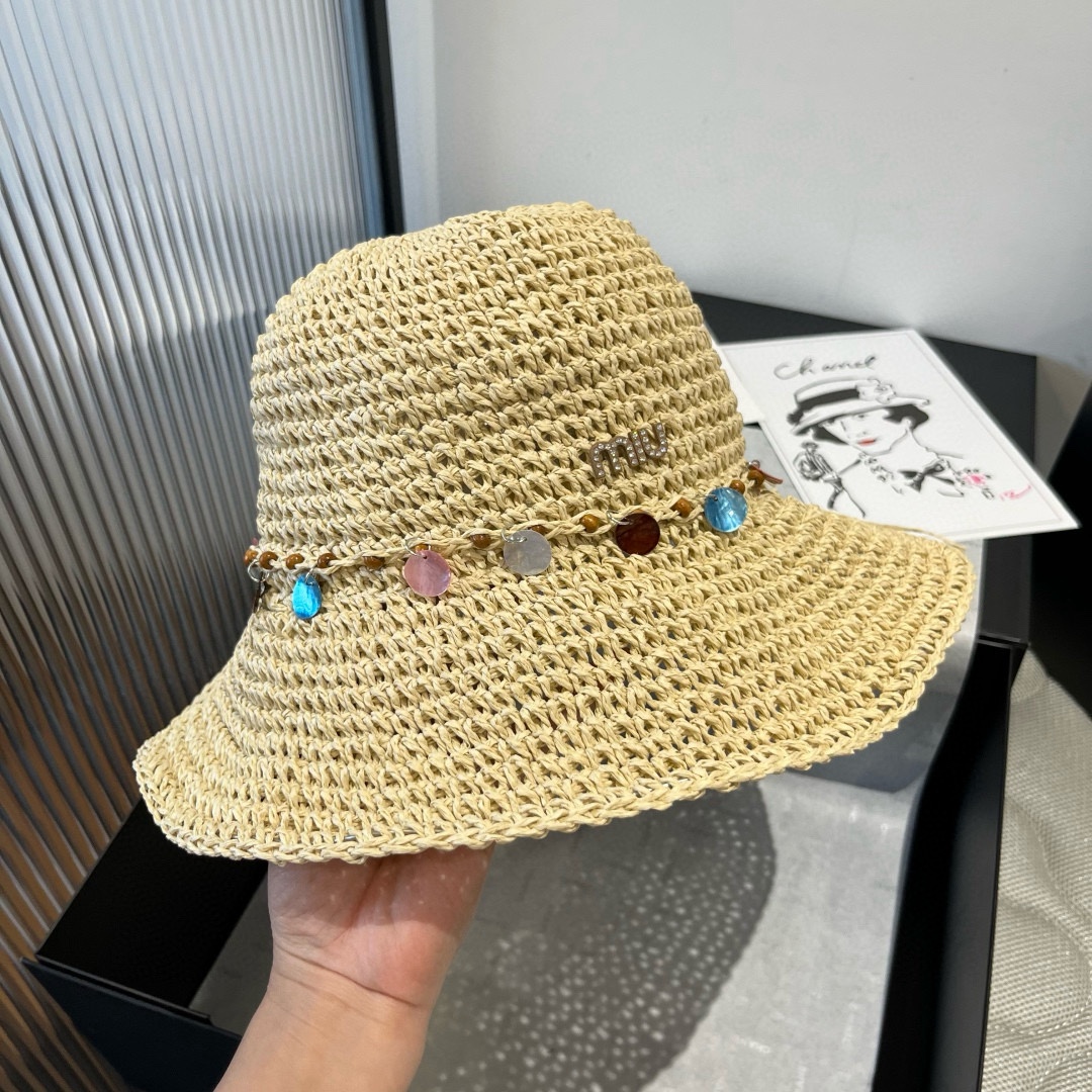 NO:345666,Miumiu Miumi straw woven hat, beach sun hat, head circumference 57cm hat, straw hat, fisherman hat, baseball hat, hat, miumiu, espadrilles, espadrilles, hatsmiumiu缪缪草编帽,沙滩遮阳帽,头围57cm帽子草帽渔夫帽棒球帽,帽子,miumiu,espadrilles,espadrilles,hats,hat