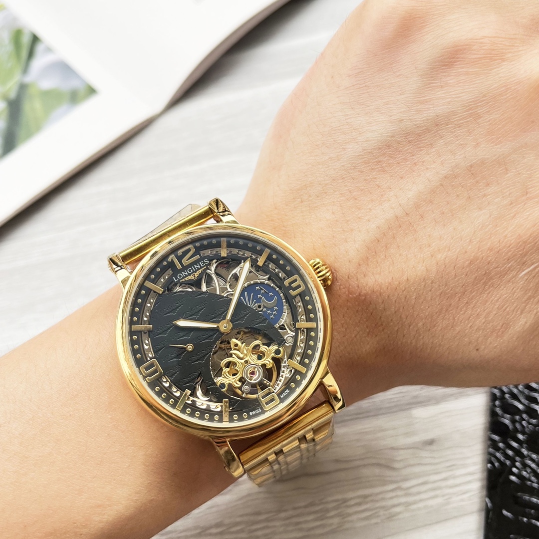 NO:337626,Unified, complex timepiece, luxurious and atmospheric, classic new products, shockingly launched [Latest] Longines, large flywheel design [Type] boutique men's watch [Watch strap] real cowhide strap [Movement] high-end fully automatic mechanical movement [Mirror] mineral reinforced glass (more high definition) Elegant taste, vast and atmospheric, ingenious, wrist treasure, dimensions, diameters, thicknesses, 12.5mm, and hot sale!  Welcome to reprint!  longines cowhide19860909统一 复杂时计 奢华大气 经典新品 震撼上市【最新】浪琴 大飞轮设计【类型】精品男士腕表【表带】真牛皮表带【机芯】高端全自动机械机芯【镜面】矿物质强化玻璃（更高清） 品味高雅 浩瀚大气 匠心独运 腕间瑰宝 尺寸直径42mm厚12.5mm热卖上市！欢迎转载！,,longines,cowhide,Watch