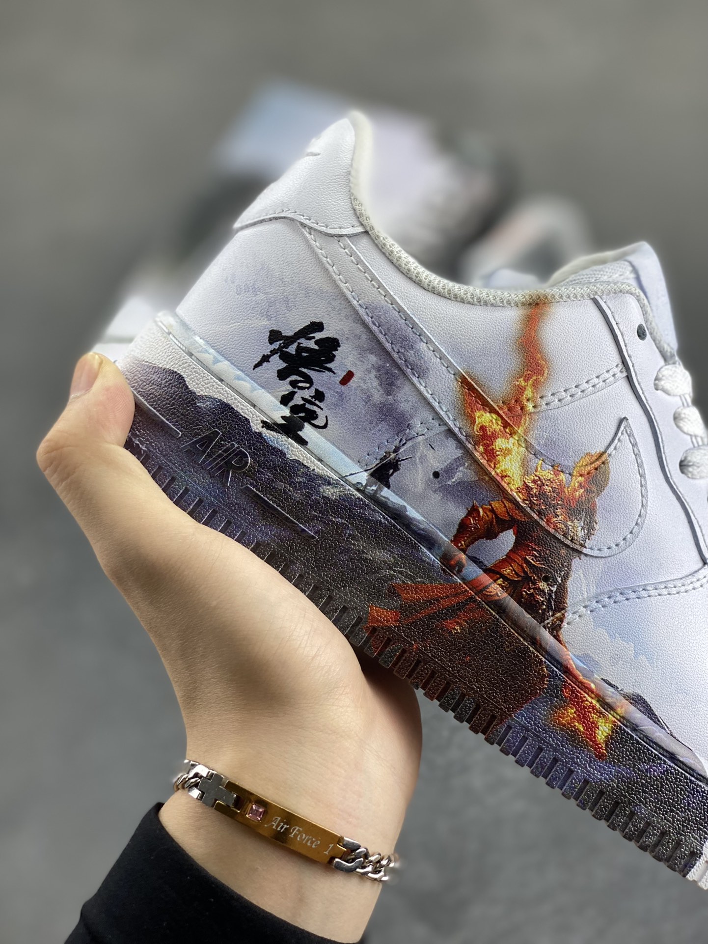 图片[6]-福利特价 Air Force 1 Low 黑神话悟空 原楦头原纸板 打造纯正空军版型专注外贸渠道 全掌内置蜂窝气垫 原盒配件 原厂中底钢印、拉帮完美  货号：315122-111 尺码：36 36.5 37.5 38 38.5 39 40 40.5 41 42 42.5 43 44 44.5 45-选品中心