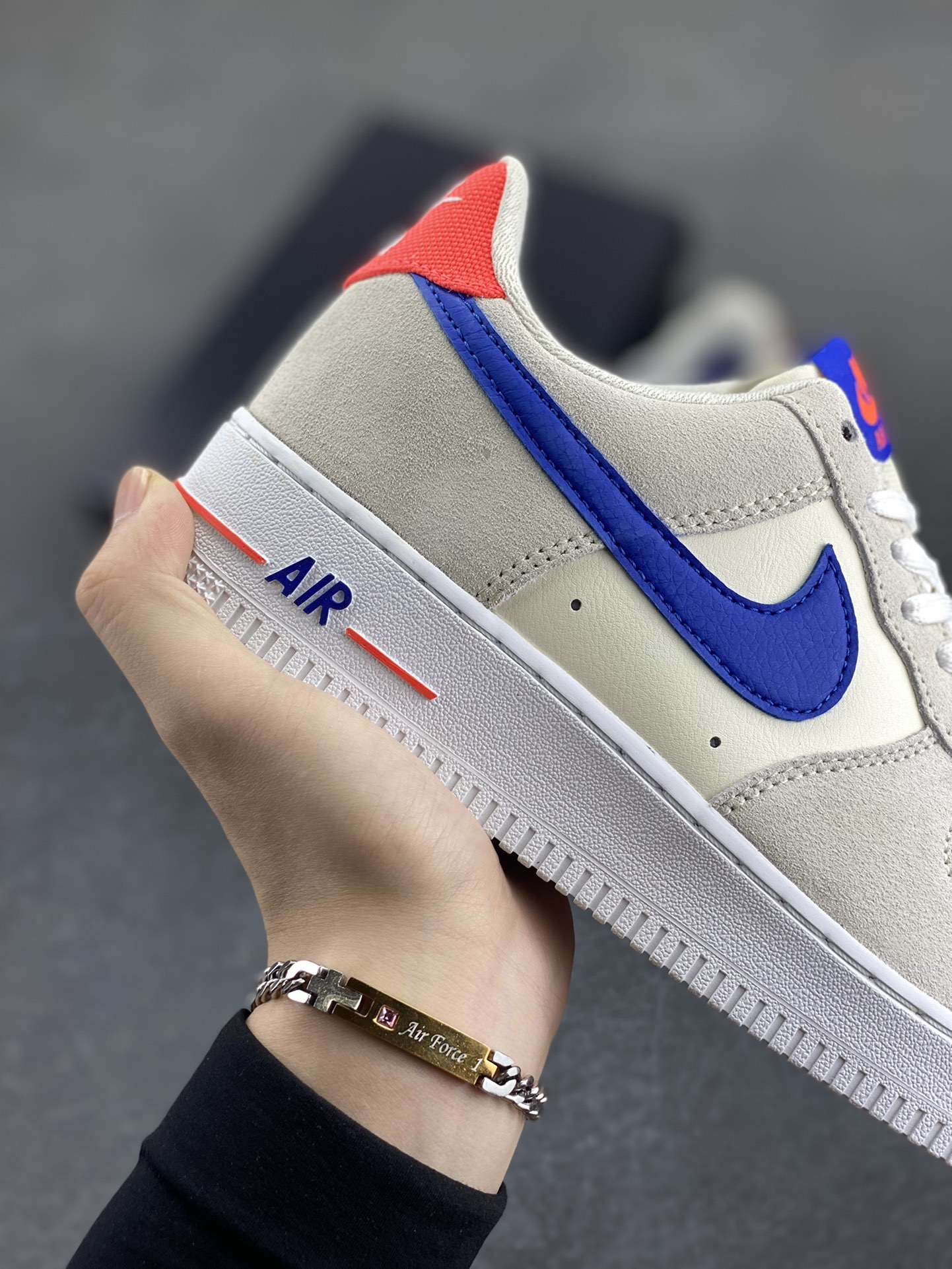 图片[6]-福利特价 Nike Air Force 1 Shadow 卡其蓝红 官方同步 原装级别 原楦头原纸板 打造纯正空军版型#专注外贸渠道 全掌内置蜂窝气垫 #原盒配件 原厂中底钢印、拉帮完美 货号：DM8314-100 尺码：36 36.5 37.5 38 38.5 39 40 40.5 41 42 42.5 43 44 44.5 45-选品中心