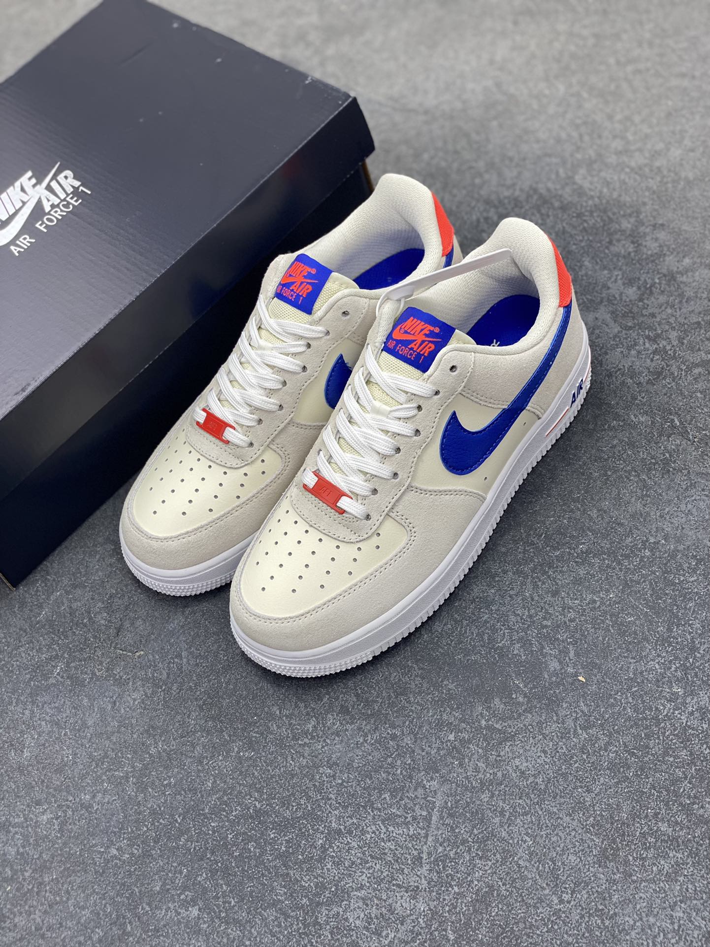 图片[8]-福利特价 Nike Air Force 1 Shadow 卡其蓝红 官方同步 原装级别 原楦头原纸板 打造纯正空军版型#专注外贸渠道 全掌内置蜂窝气垫 #原盒配件 原厂中底钢印、拉帮完美 货号：DM8314-100 尺码：36 36.5 37.5 38 38.5 39 40 40.5 41 42 42.5 43 44 44.5 45-选品中心