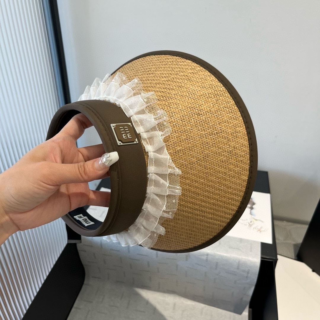 [Miu Miu Hats]miumiu Miu new headband and sunshade hat