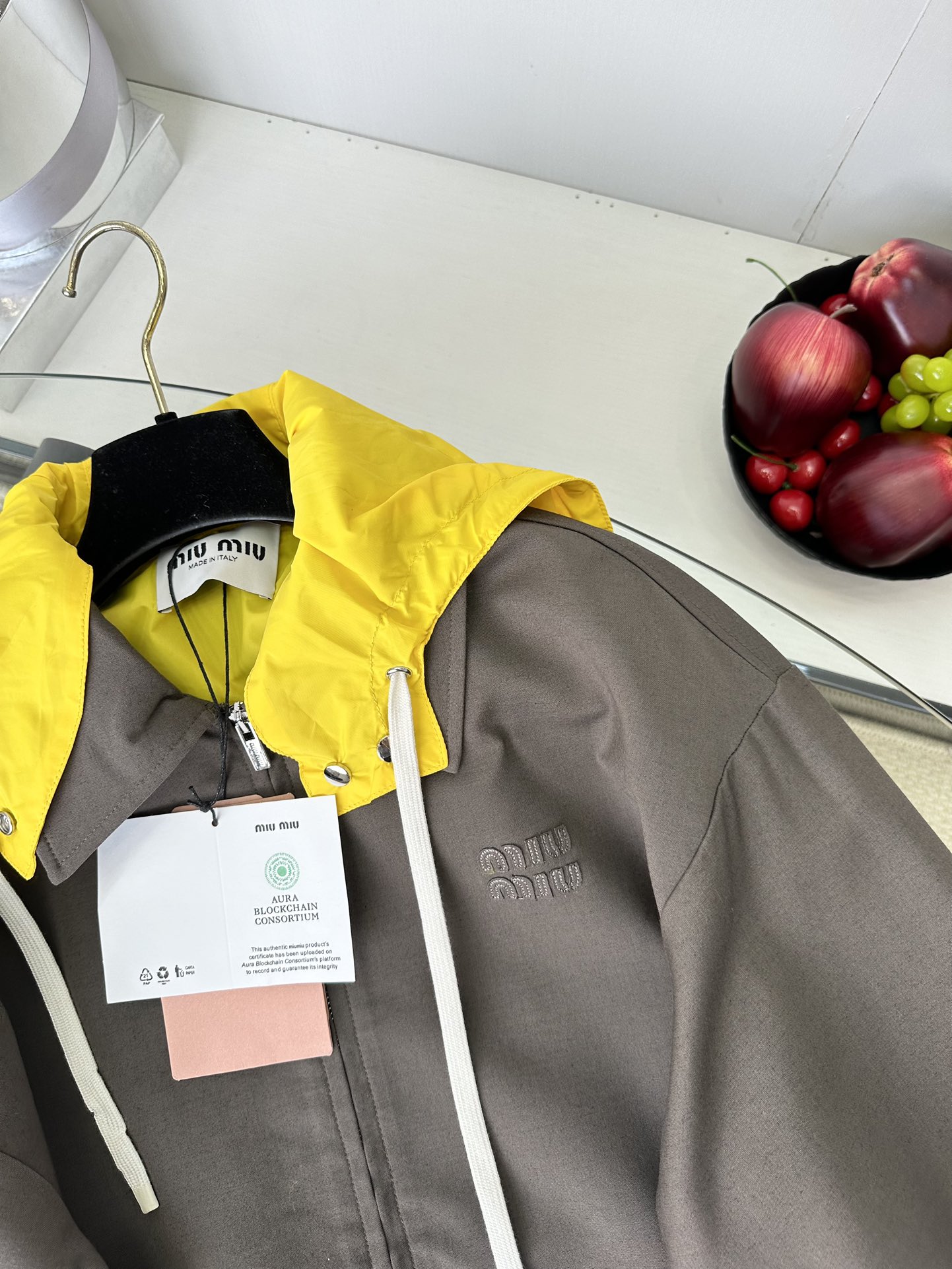 Miu Miu Pre-Fall Color Block Detachable Hood Trench Coat - Reversible Design 6 i1749106565 1544 4