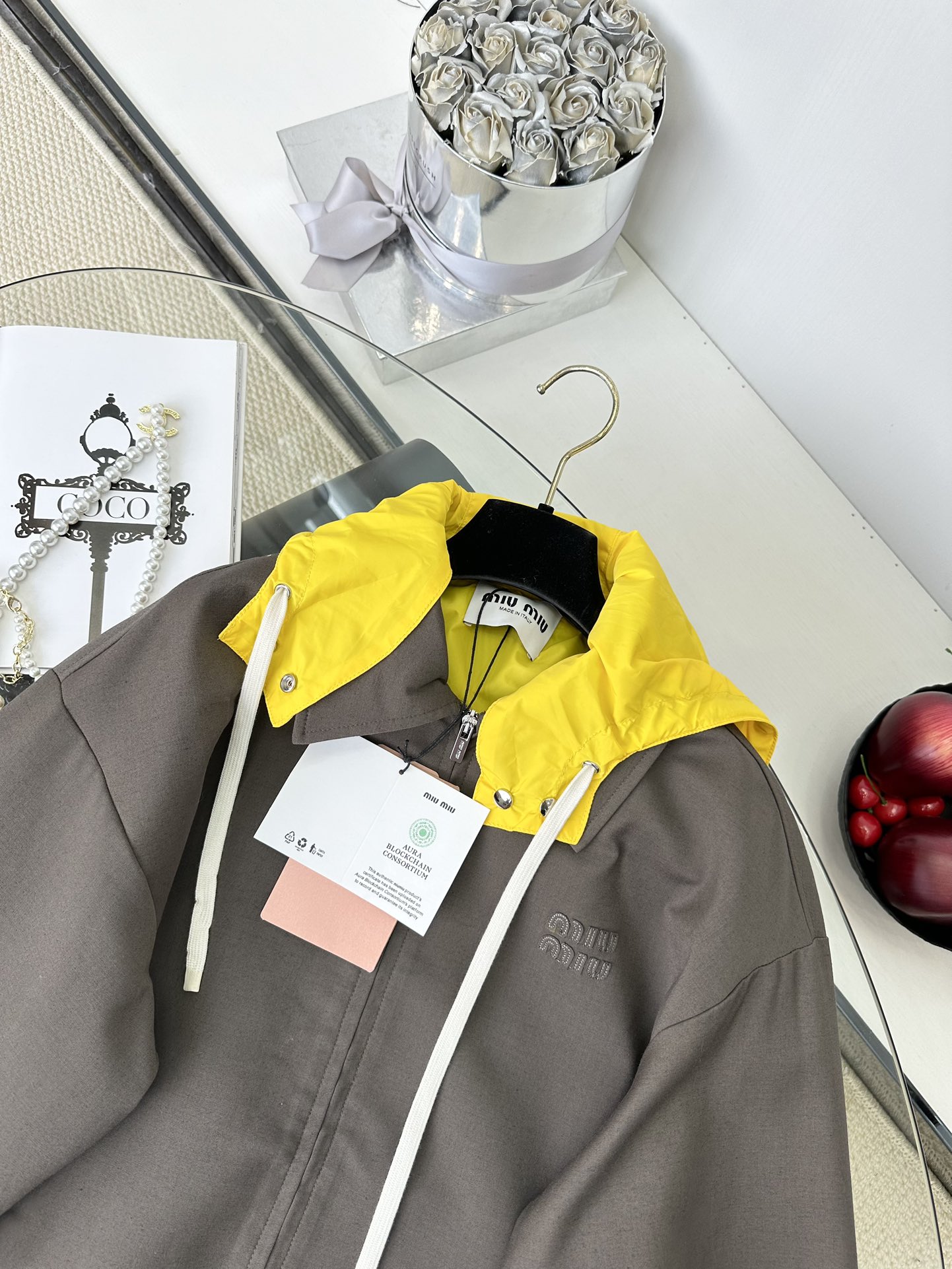 Miu Miu Pre-Fall Color Block Detachable Hood Trench Coat - Reversible Design 7 i1749106565 804 5