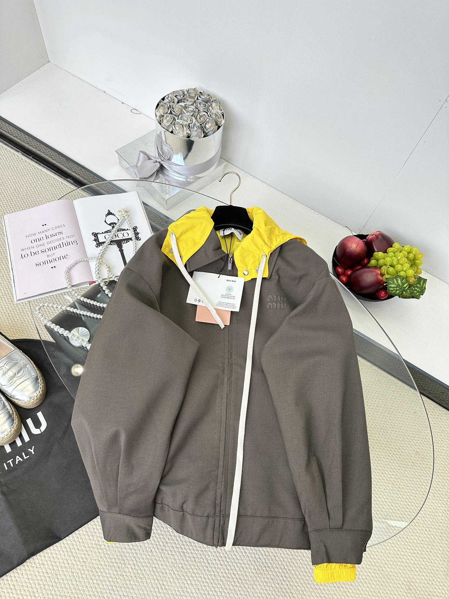 Miu Miu Pre-Fall Color Block Detachable Hood Trench Coat - Reversible Design 5 i1749106565 9614 3