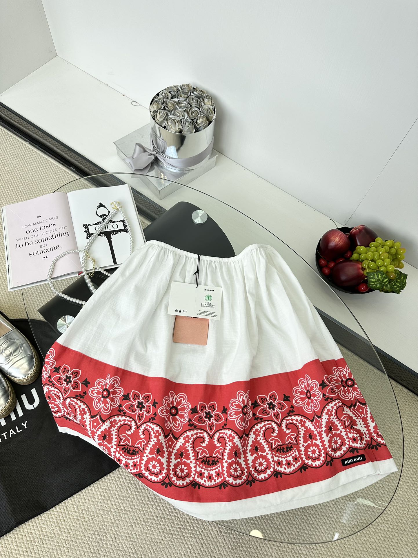 Miu Miu Two-Tone Corset Top & Elastic Waist Skirt Set - Early Autumn 7 i1749107485 8740 5