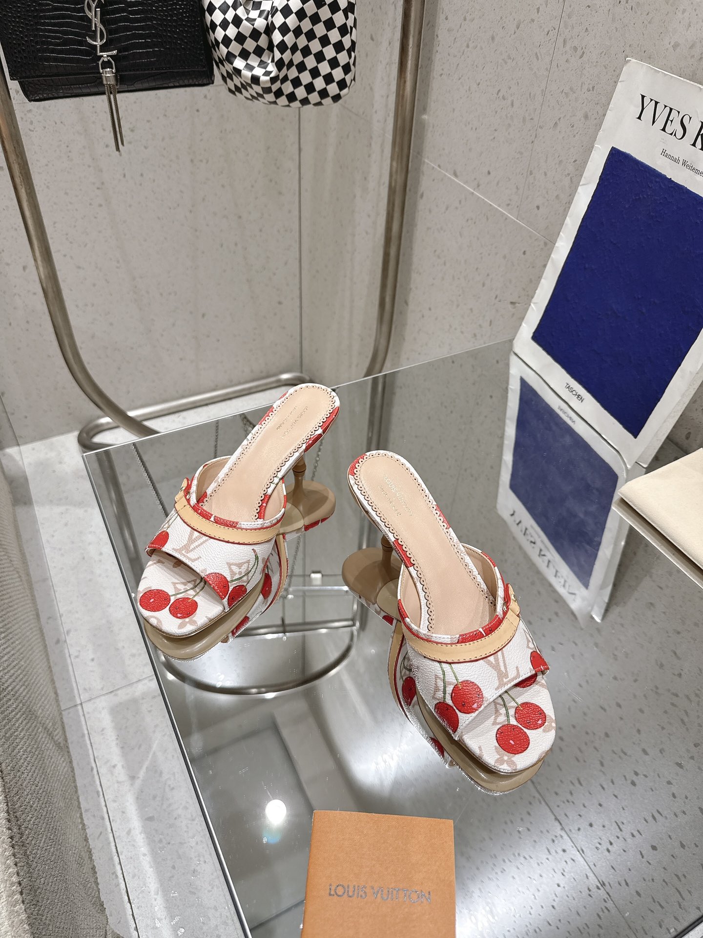 Louis Vuitton Women's Cherry Print Mules, Stylish Summer Slides, Sizes 35-42 3 i1749107684 1008 1