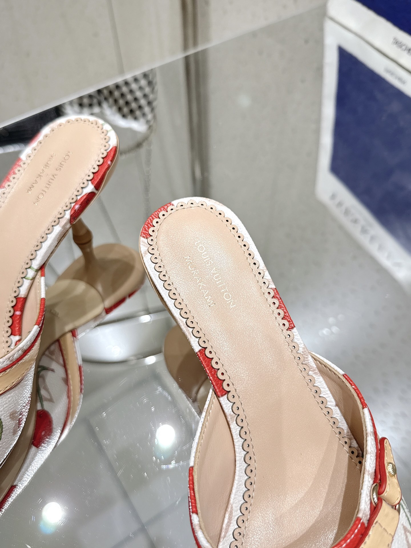 Louis Vuitton Women's Cherry Print Mules, Stylish Summer Slides, Sizes 35-42 8 i1749107684 4501 6