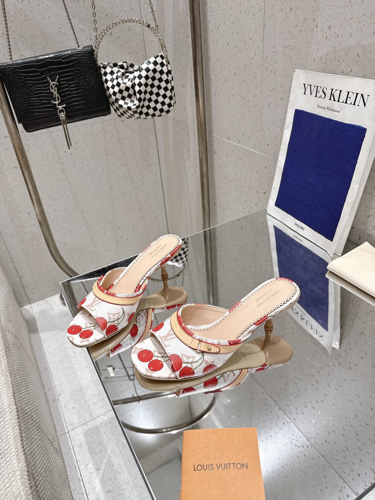 Louis Vuitton Women's Cherry Print Mules, Stylish Summer Slides, Sizes 35-42 4 i1749107684 5300 2
