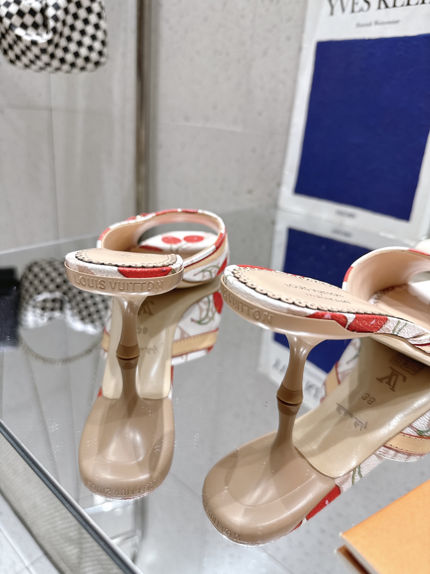 Louis Vuitton Women's Cherry Print Mules, Stylish Summer Slides, Sizes 35-42 9 i1749107684 7824 7