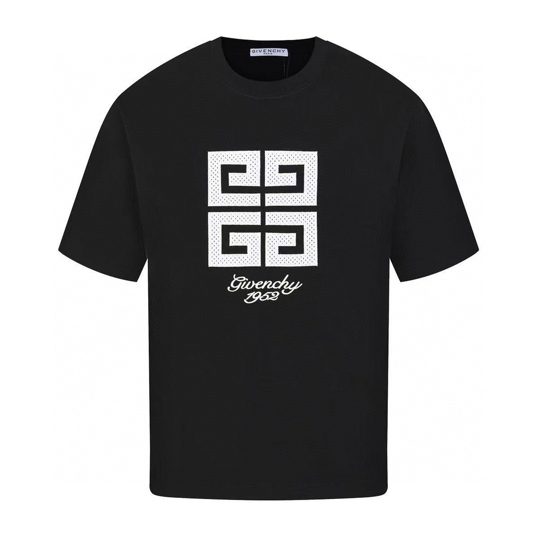 纪梵希/Givenchy 夏季新款 网布刺绣字母圆领短袖T恤