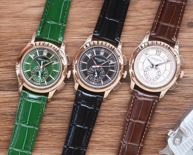 Patek Philippe Men's Multifunction Automatic Watch - Leather Band, Elegant Design 1 Patek Philippe Men's Multifunction Automatic Watch - Leather Band, Elegant Design