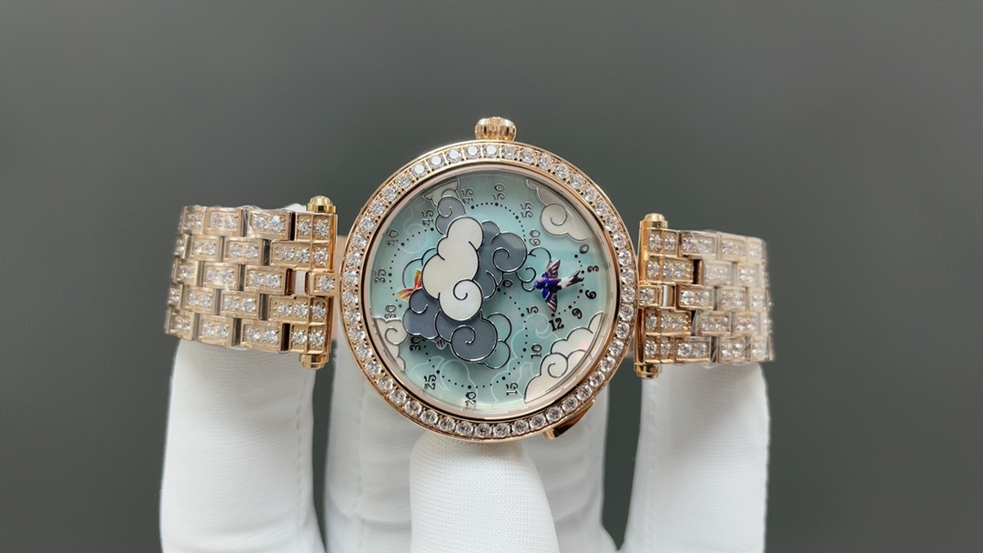 Vanyabal Lady Arpels Ronde des Papillons: Elegant Watch with Butterfly Dance in the Clouds - 图片 3