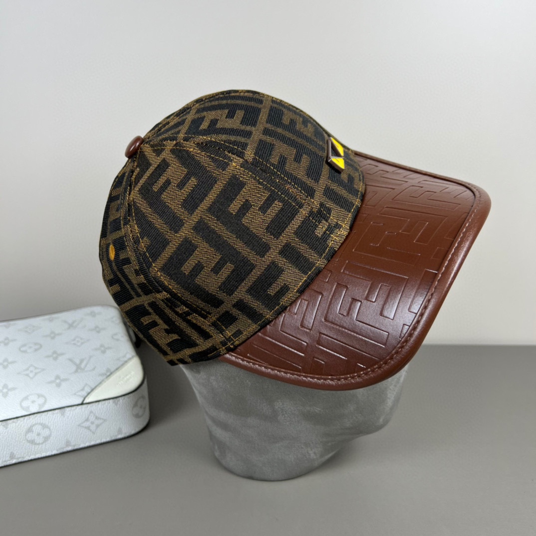 [Fendi Hats]FENDI official website new baseball caps classic FF medieval items