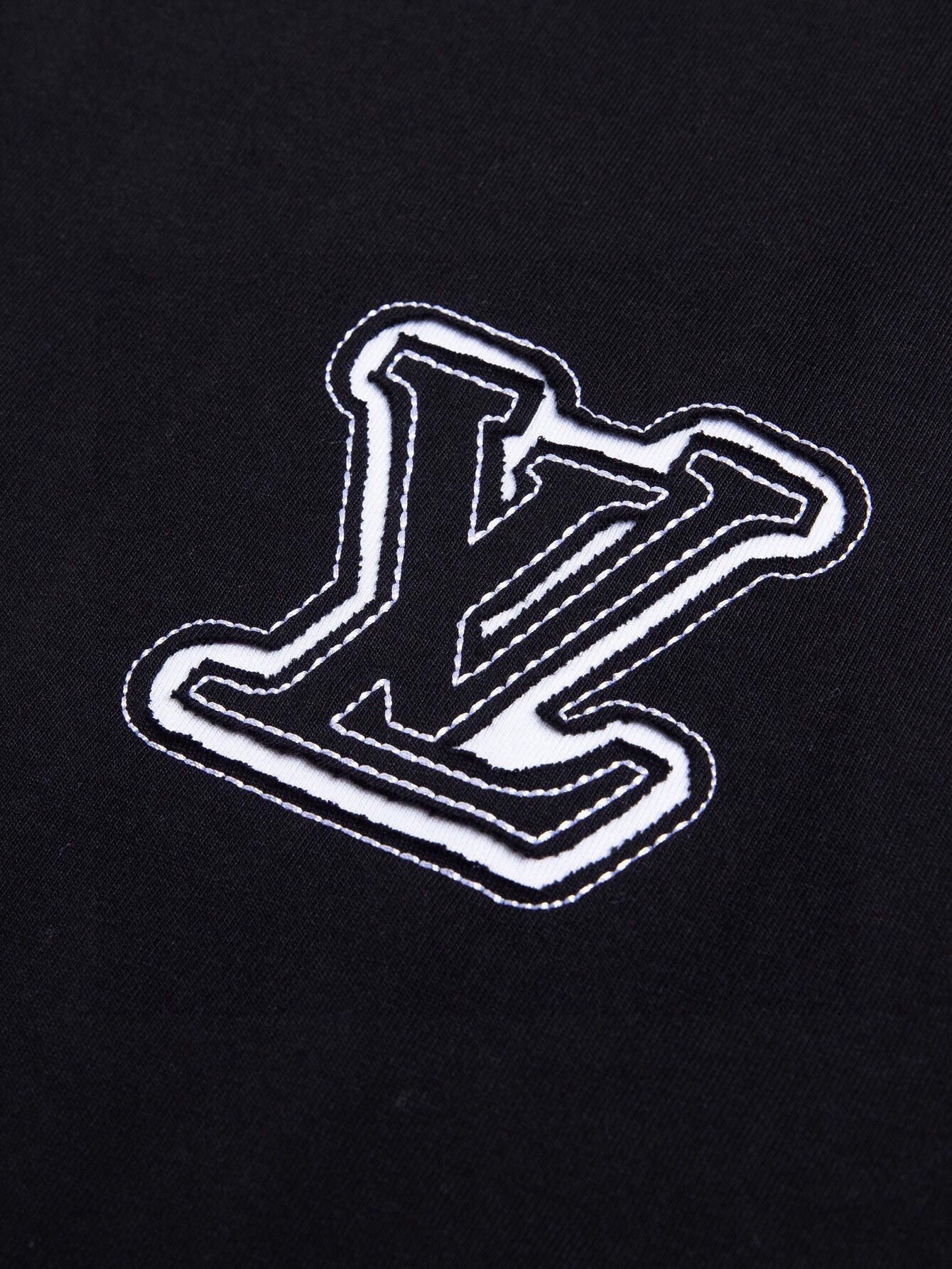 路易威登/Louis Vuitton 夏季新款 前后刺绣苞芯Logo圆领短袖T恤