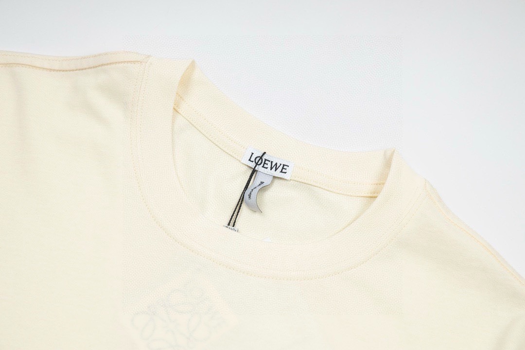 罗意威/Loewe 夏季新款皮标口袋logo圆领短袖T恤