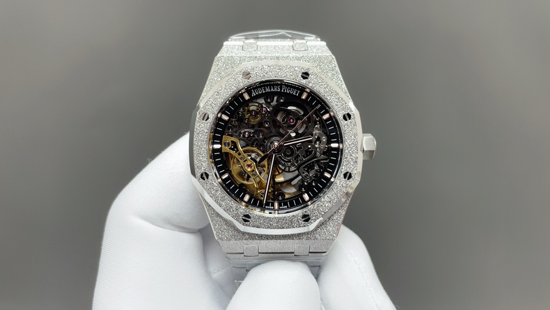 NO:393124,Recommended today's THB Audemars Piguet Hollow 15407 Frost Gold 41mm All-in-one machine Top quality Shipping real shots, audemars19860909今日推荐THB爱彼镂空15407霜金 41mm 一体机 顶级品质 出货实拍,,audemars,Watch