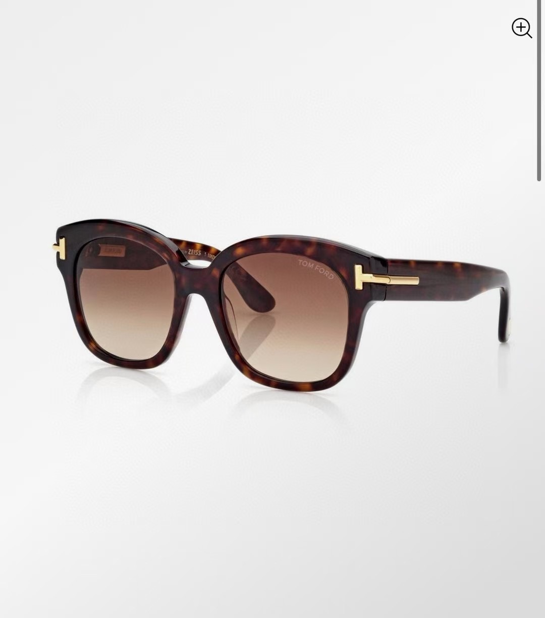 TOM FORD Lunettes de soleil acétate carrées écaille