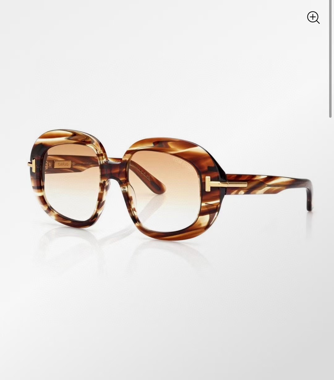 TOM FORD Lunettes de soleil Acétate Géométrique
