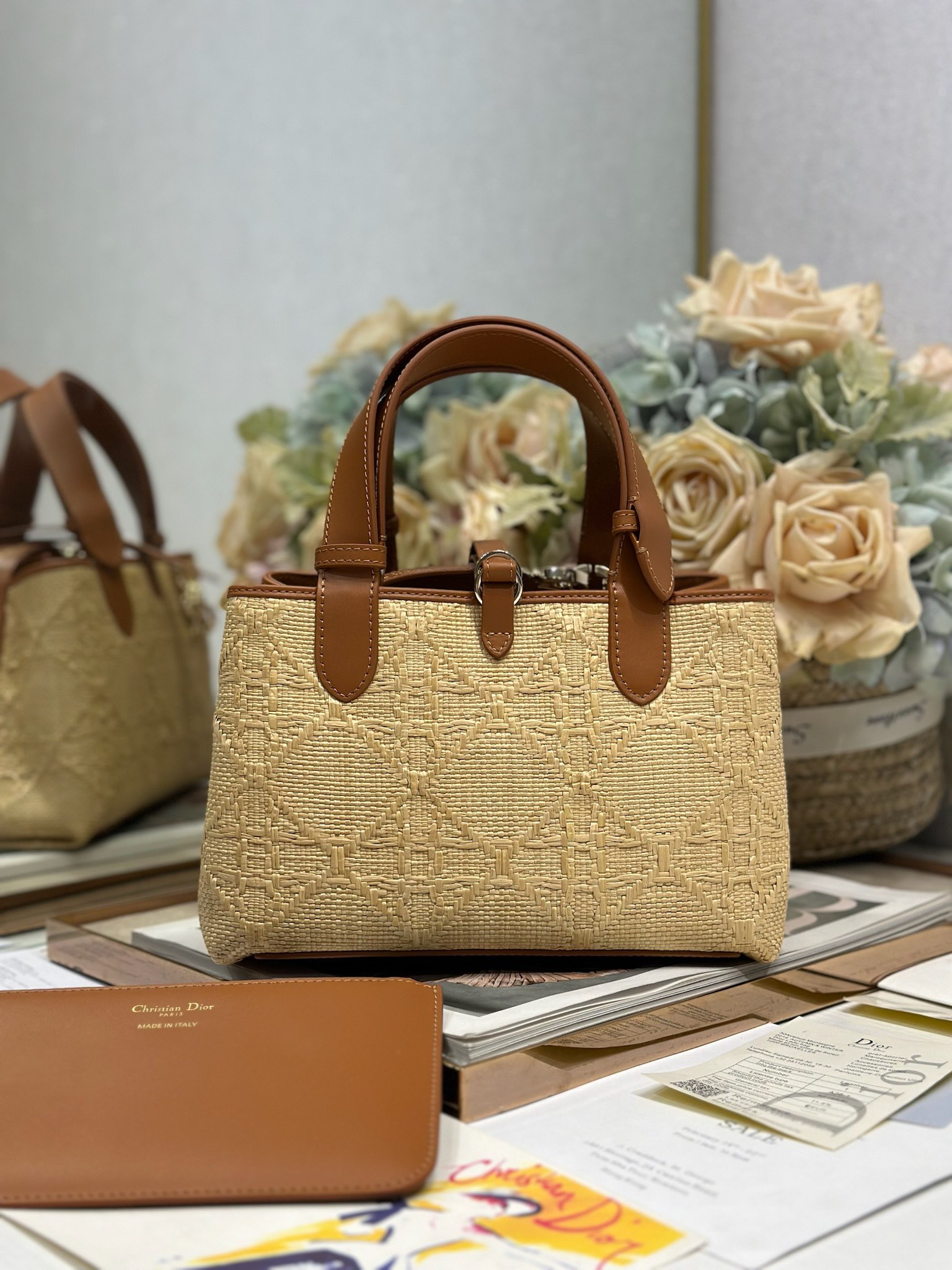 Dior Toujours Small Woven Bag Beige Raffia Graphic Cannage – Elegant & Stylish 5 i1749211618 491 3