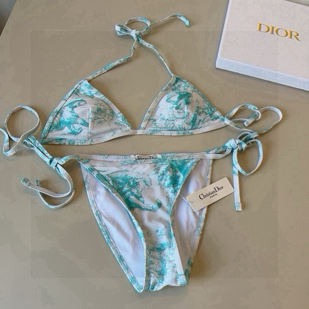 。
Dior迪奥 新款比基尼泳衣👙❤️😍🥰适合多种场景的游泳衣🏊‍♀️海边 游泳池 温泉 水上乐园 漂流