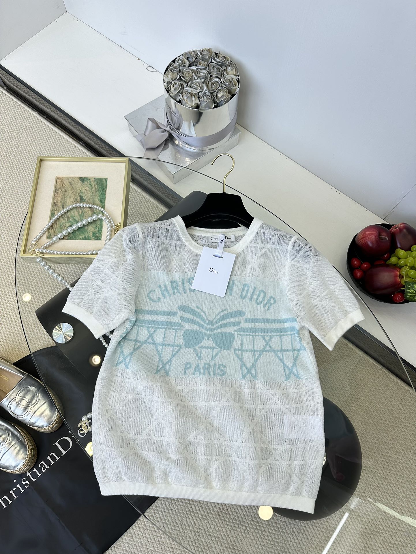 Dior Ice Silk Knitted Short Sleeve Top - Summer Essential 6 i1749220252 1887 4