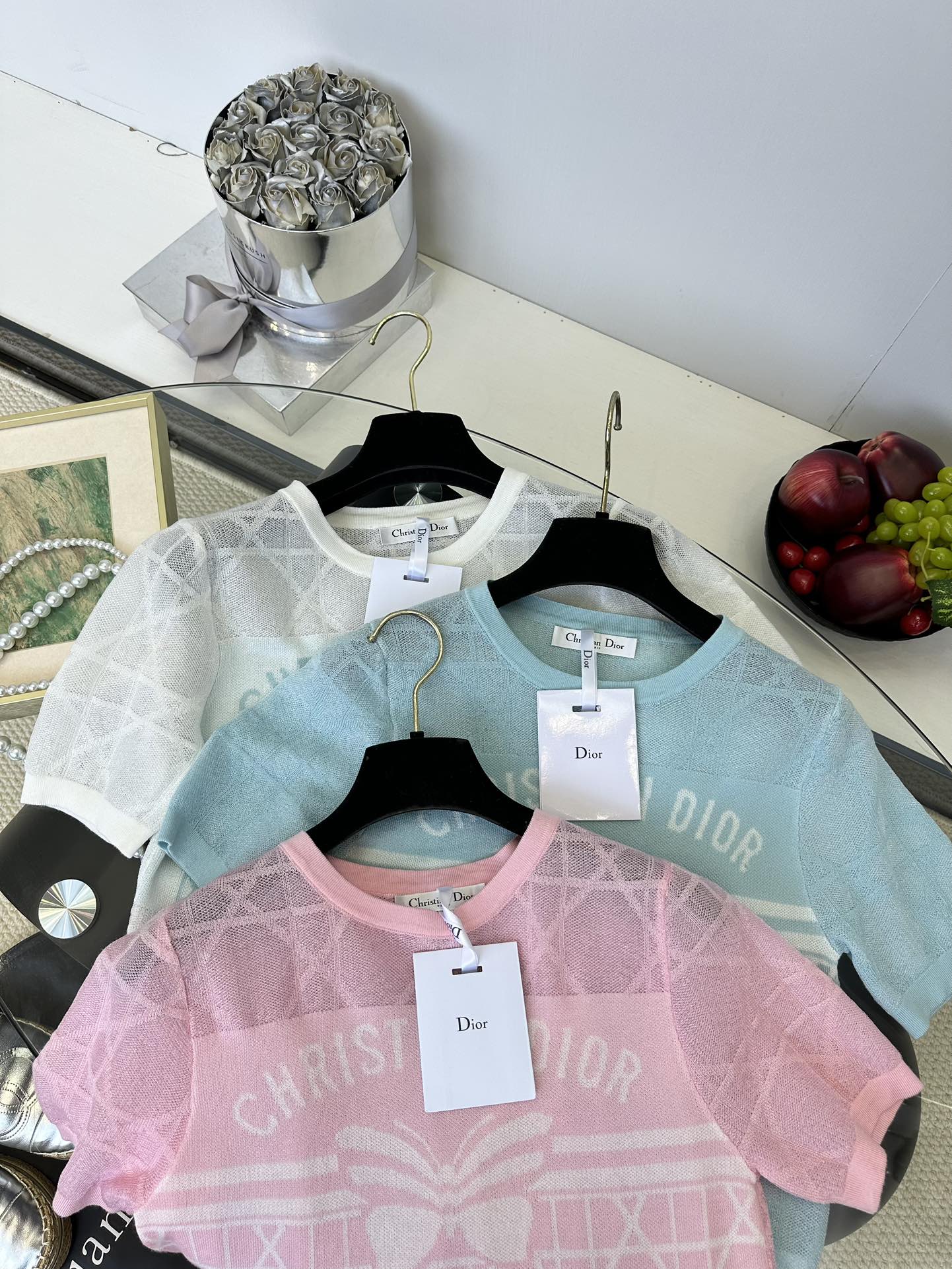 Dior Ice Silk Knitted Short Sleeve Top - Summer Essential 3 i1749220252 7879 1
