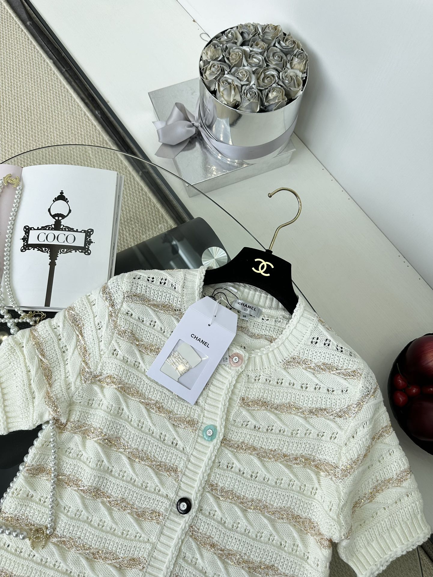 Chanel Knit Cardigan - Luxurious Texture, Candy Buttons, Gold Thread 7 i1749221151 3666 5