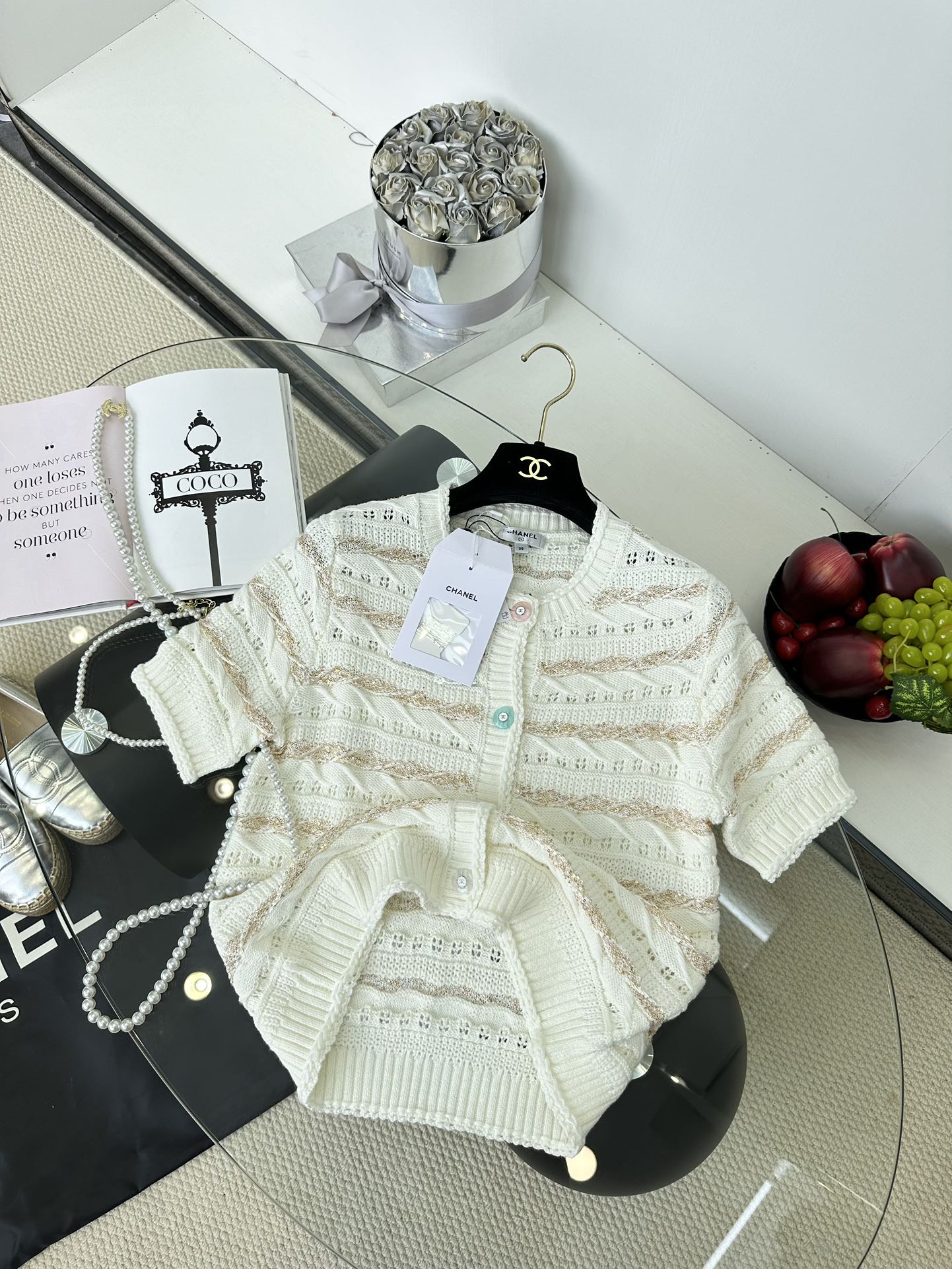 Chanel Knit Cardigan - Luxurious Texture, Candy Buttons, Gold Thread 6 i1749221151 6871 4