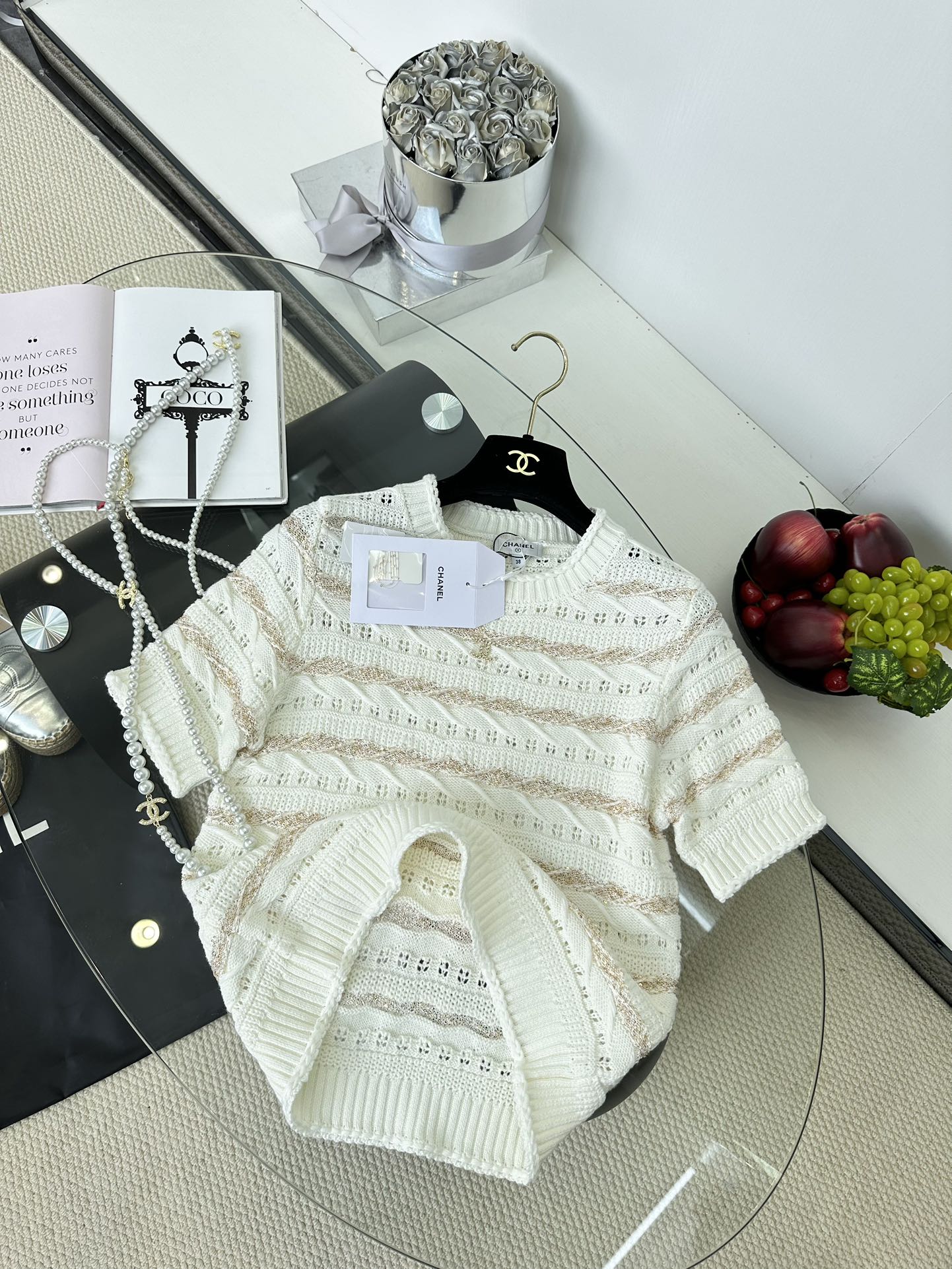 Chanel Inspired Knit Cardigan - Luxurious Texture & Gold Thread Detail 8 i1749221515 6850 6