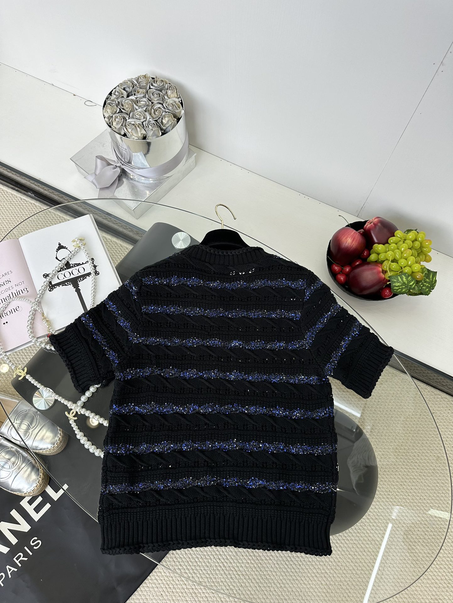 Chanel Inspired Knit Cardigan - Luxurious Texture & Gold Thread Detail 5 i1749221515 7193 3