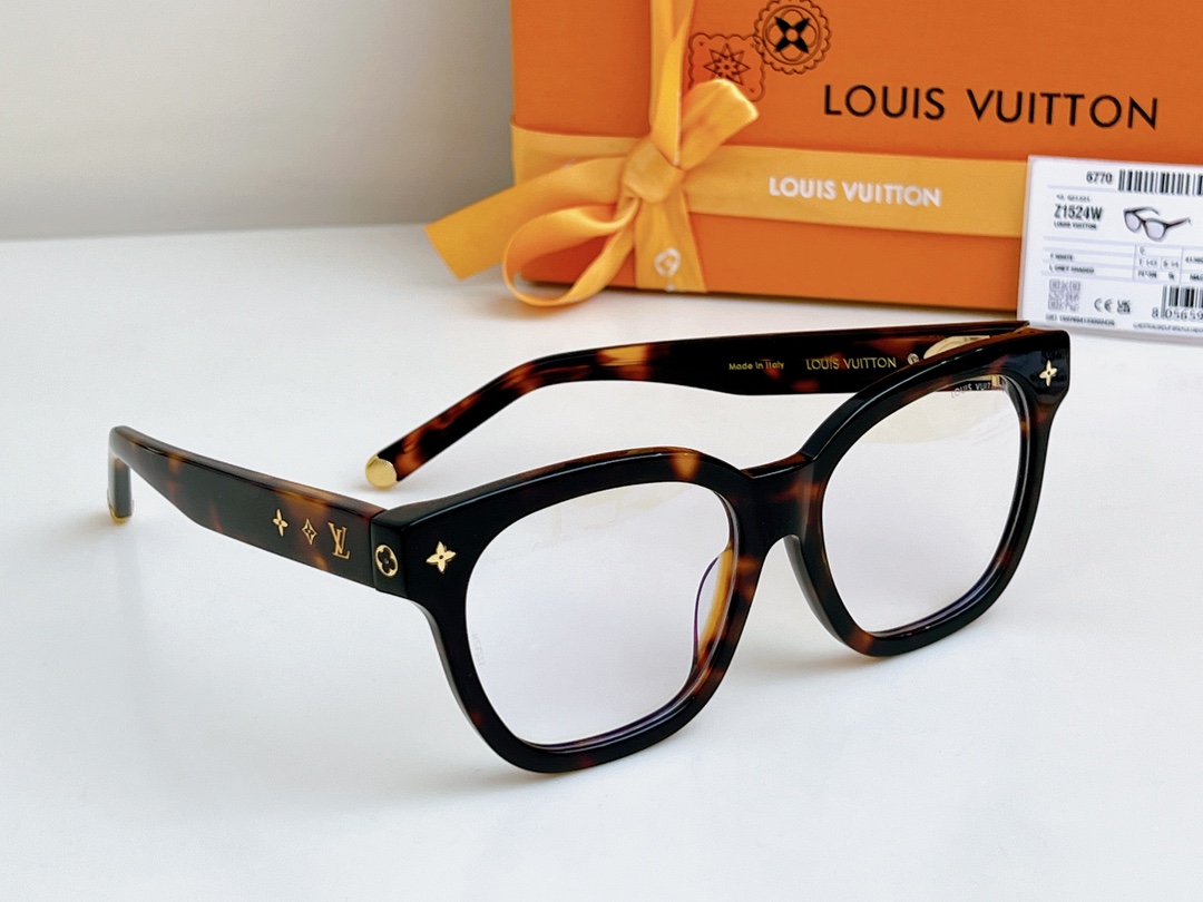 Louis Vuitton Eyeglasses Brown Tortoise Frames - Z1523E Z1524W, 54-17-143 9 i1749227216 6333 7