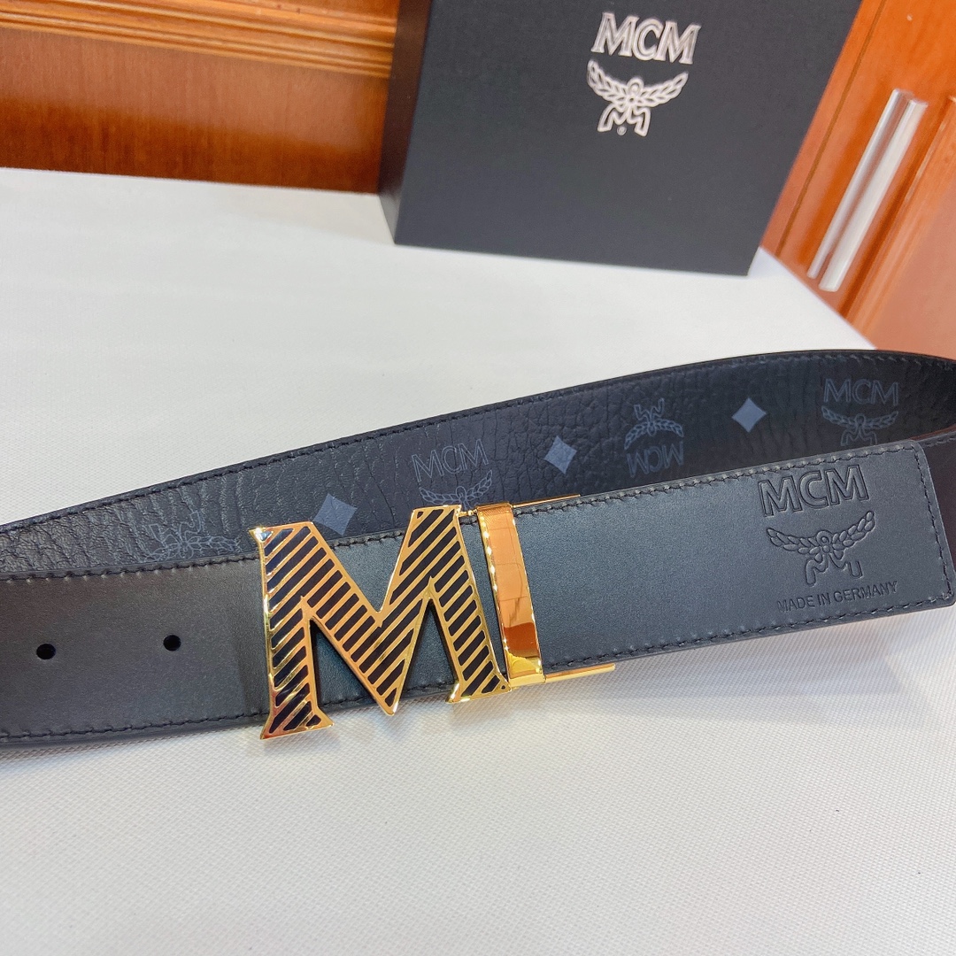 MCM转动Claus双面腰带 Visetos经典花纹