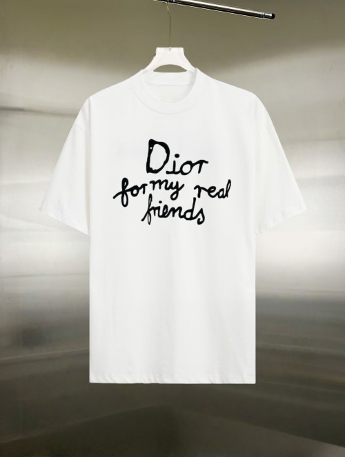 Dior T-Shirt Unisex Cotton Tee with "For My Real Friends" Print 1 Dior T-Shirt Unisex Cotton Tee with "For My Real Friends" Print