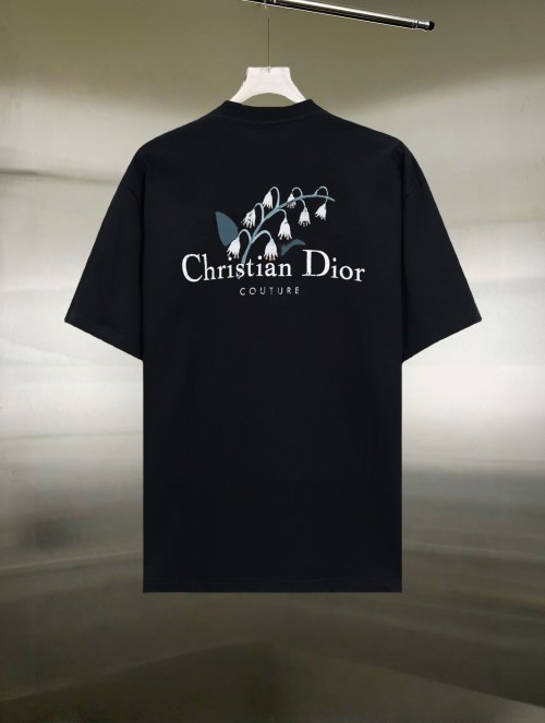 Dior Couture Cotton T-Shirt - Short Sleeve, Ribbed, Unisex Style 1 Dior Couture Cotton T-Shirt - Short Sleeve, Ribbed, Unisex Style