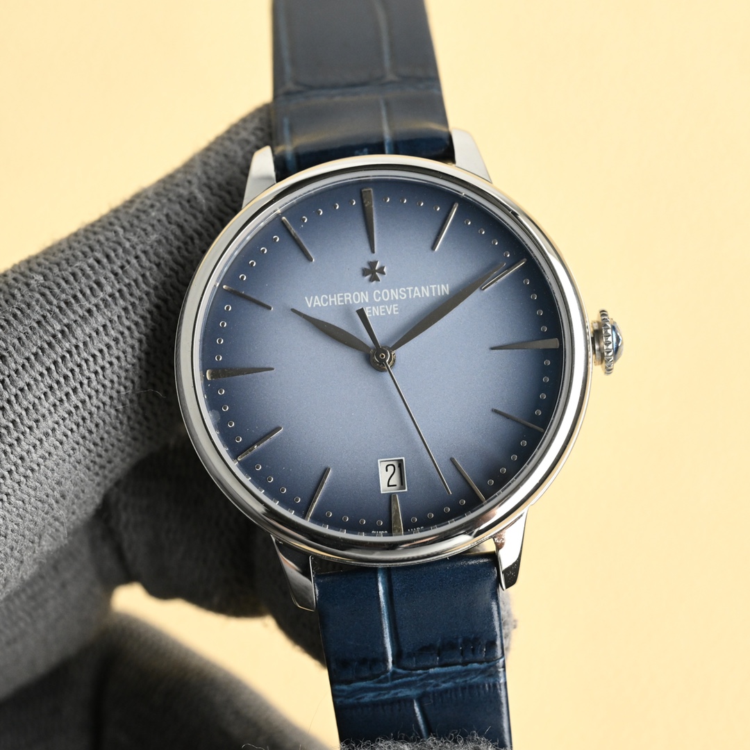 NO:337875,White shell, gold shell, diamond 50 MKF Factory wall crack recommendation, the highest version of the market, Vacheron Constantin VC inheritance series women's new model.  CT3 watch model 4115U/000G-B!  In terms of details, 1 diameter 36.5 mm, ultra-thin thickness!  2 Equipped with imported 9015 movement modified Cal.26-330S, stable when running!  3Dial is soft and smoky, pink gradient dial, girly and elegant impact, gradient effect, arched outer ring is equipped with 