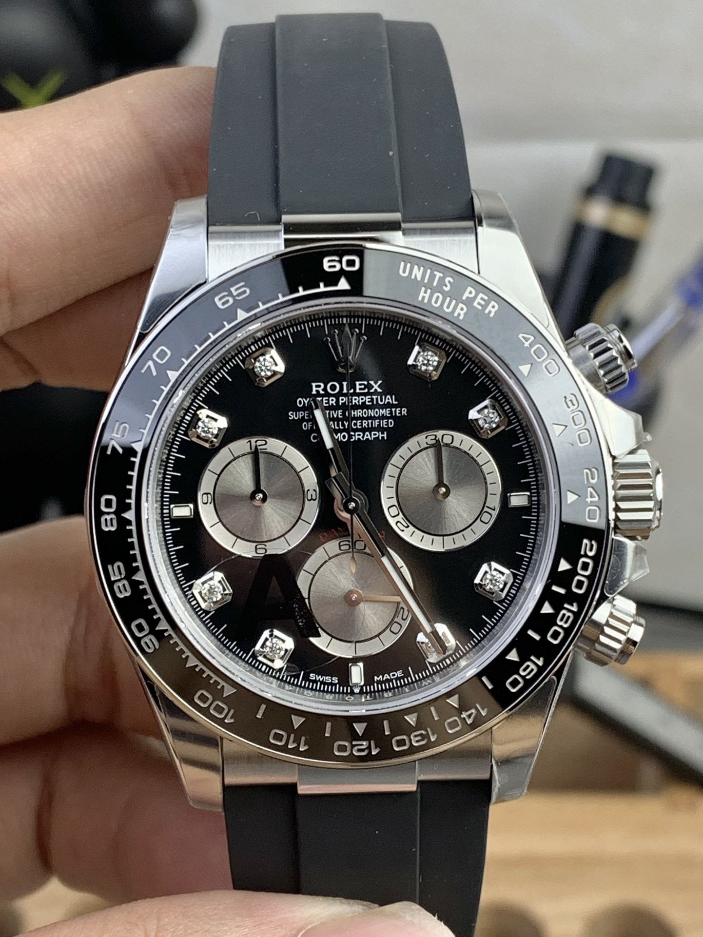 NO:387298,VS v2 counterweight version Platinum Little Le Mans diamond facet Standard Moissanite diamond Dandong 4131 movement The watch head is synchronized with original weight 137 grams of the entire watch, the weight that guarantees no fading or skin loss The best and most reassuring version,19860909VS v2配重版白金小勒芒钻刻面 标配莫桑钻 丹东4131机芯 表头同步原装重量 整表137克 保证不掉色不掉皮的配重 最好最放心的版本,,Watch