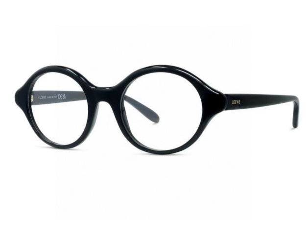 LOEWE LW40162U Black Round Frame Eyeglasses, 48mm Lens Diameter 1 LOEWE LW40162U Black Round Frame Eyeglasses, 48mm Lens Diameter