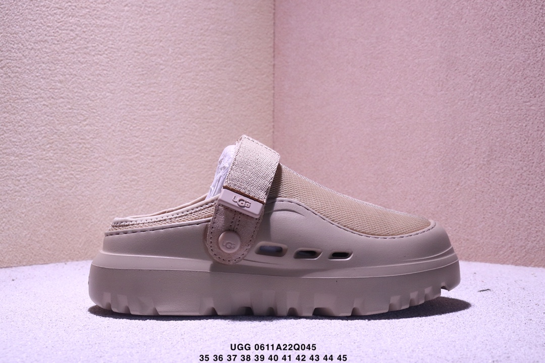 Sandalias UGG para mujer, sandalias modernas y versátiles de una sola pieza, zapatos de playa, zapatillas sin cordones.…