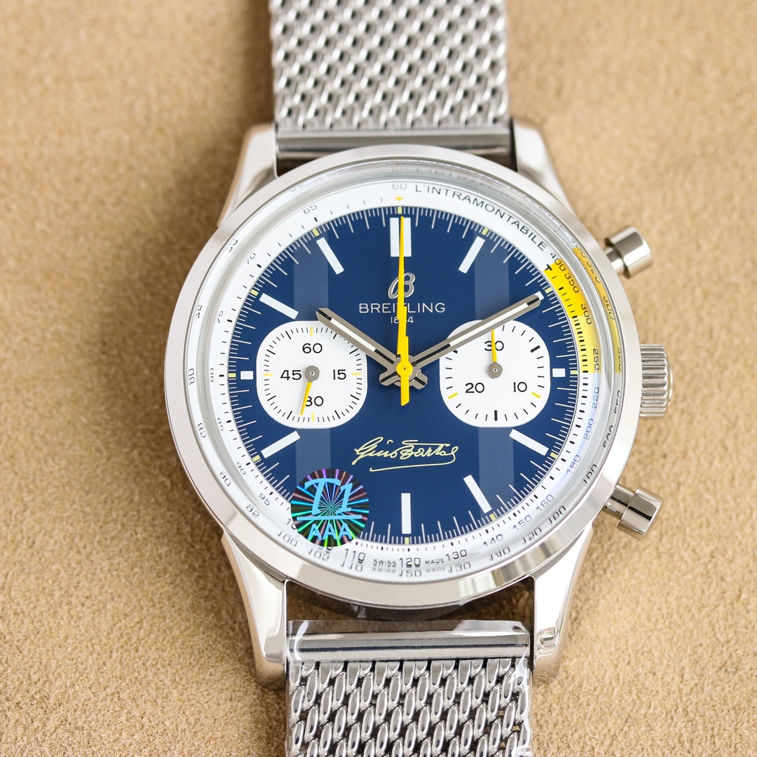 NO:338170,Platinum steel belt plus 50 TOP new color Breitling's new chronograph (Navitimer), Breitling reinvents the classic watch with bold colors. It has a size of 42mm, and the iterative model is undoubtedly an authentic unique chronograph. It has a unique decoration on the back cover and uses a 316 stainless steel bezel to easily hold it and effectively protect the double-sided anti-glare sapphire watch. The dial is available in black, blue and white, and is decorated with large-sized luminous hands and hour markers. Perfect workmanship!  Welcome to taste it!  【】, breitling19860909白金 钢带加50 TOP新色百年灵全新计时腕表（Navitimer）,百年灵以大胆色彩焕新演绎经典腕表.尺寸42mm,迭代款无疑是地道的独特计时腕表,带有后盖表面独特饰片,采用316精钢表圈,实现轻松握持,有效保护双面防眩蓝宝石表镜.表盘有黑色、蓝色及白色可选,均饰有大尺寸夜光指针和时标.做工完美！欢迎品鉴！【】,,breitling,Watch