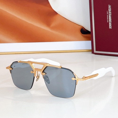 Jacques Marie Mage SILERTON Sunglasses - Aviator Style, White & Gold Accents 1 Jacques Marie Mage SILERTON Sunglasses - Aviator Style, White & Gold Accents