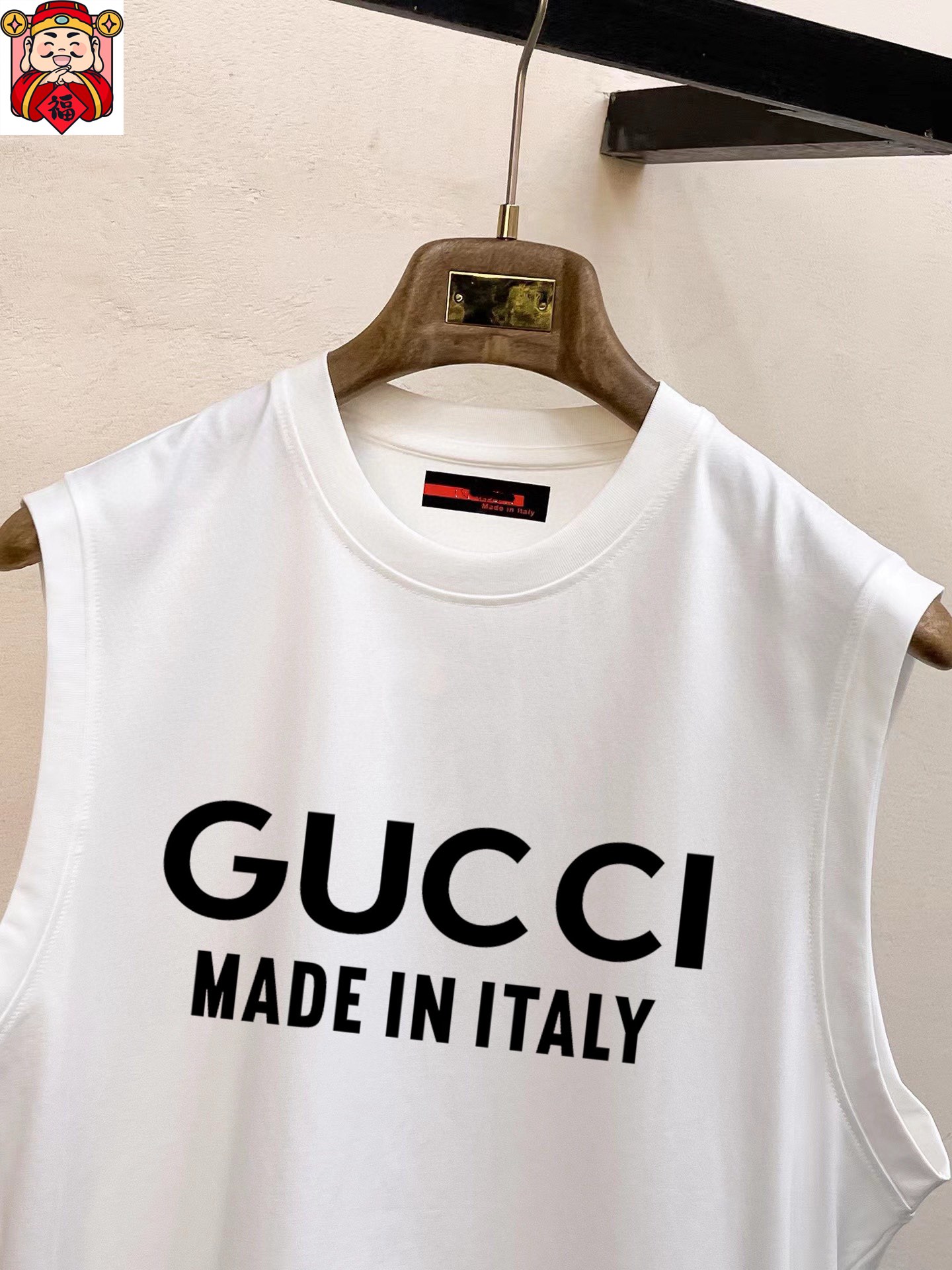 Gucci 品牌【GUCCI 古奇】2024夏季新品背心T袖 简约款式 任何人都可以轻松驾驶 进口定制丝光棉面料 手软舒适有型 吸汗透气