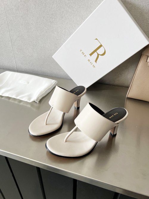 THE ROW Women's Leather Thong High Heel Sandal, Minimalist Style 1 THE ROW Women's Leather Thong High Heel Sandal, Minimalist Style