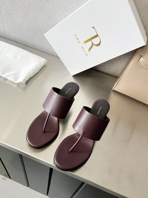 THE ROW Leather Thong Sandals Women's Minimalist Comfortable High Heels 1 THE ROW Leather Thong Sandals Women's Minimalist Comfortable High Heels