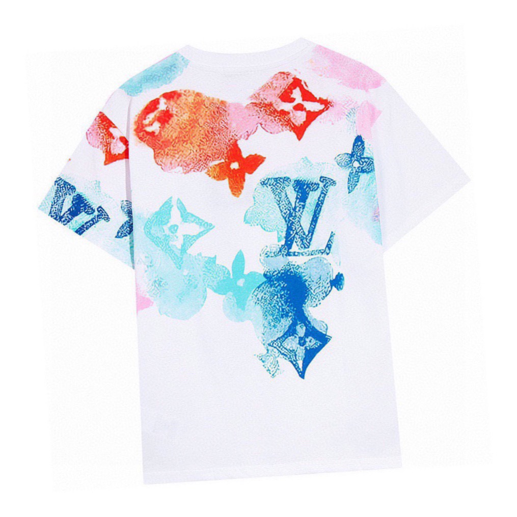 路易威登/Louis Vuitton 夏季新款 彩绘涂鸦圆领短袖T恤 白色