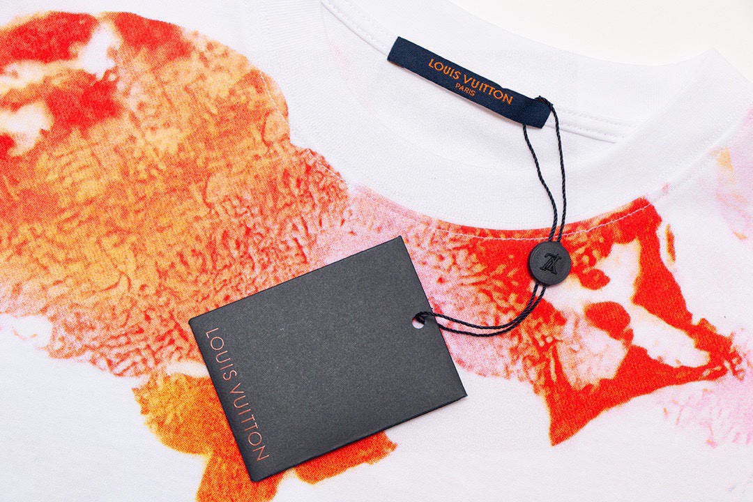 路易威登/Louis Vuitton 夏季新款 彩绘涂鸦圆领短袖T恤 白色