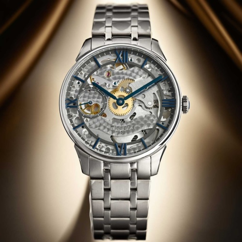 Tissot 1853 Men's Silver-Tone Stainless Steel Automatic Watch with Skeleton Dial 1 Tissot 1853 Men's Silver-Tone Stainless Steel Automatic Watch with Skeleton Dial