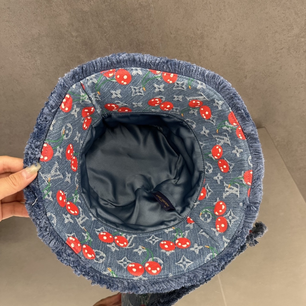 LV路易威登原单刺绣渔夫帽  轻盈透气。完美版型,独家实物拍摄,男女适用